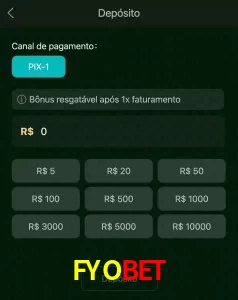 deposits FYOBET